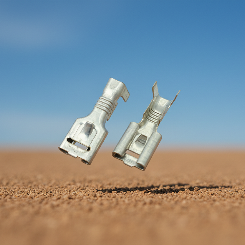 Open Barrel 6.3mm Receptacle Lock Tang