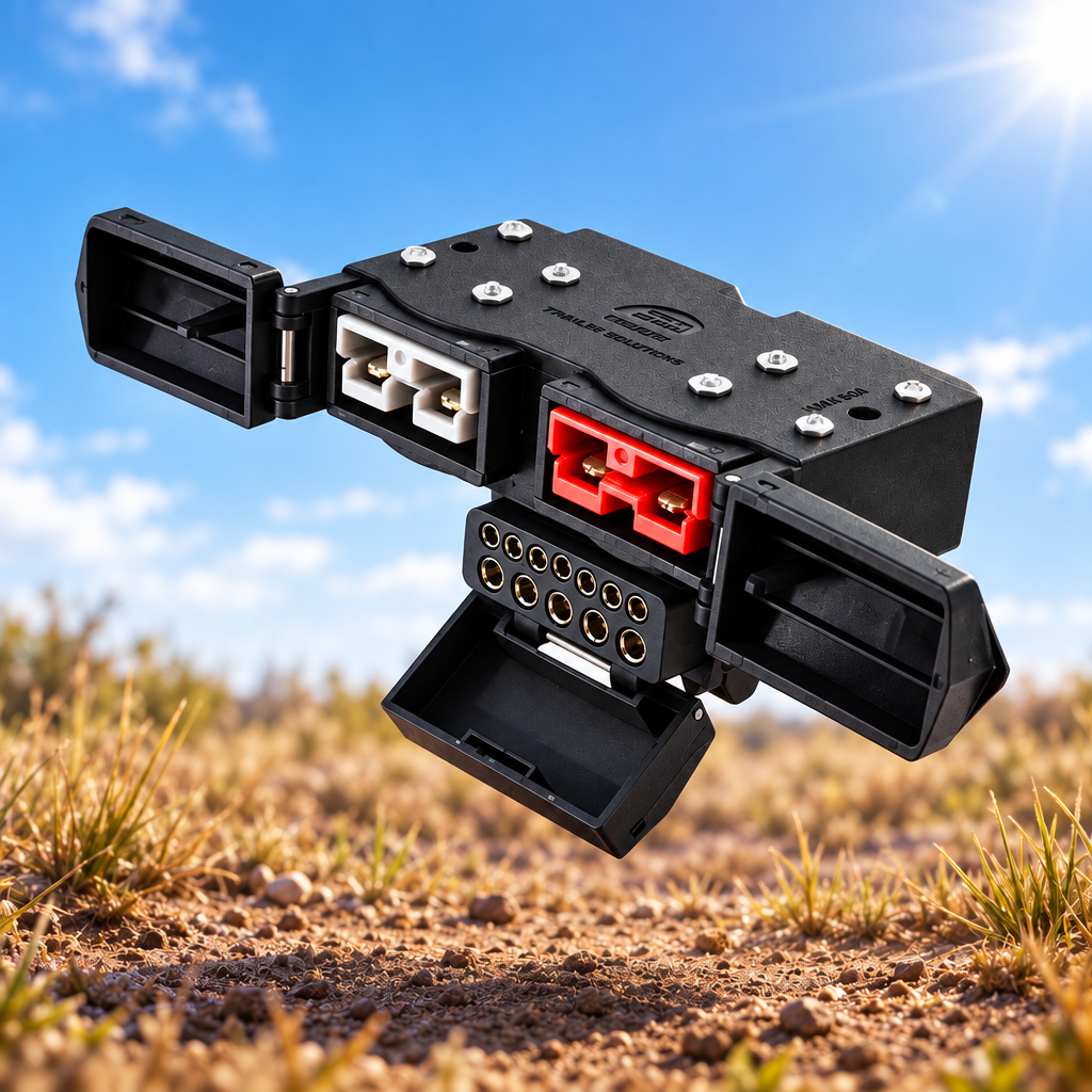 Trailer Vision 12 Pin Socket & Dual 50A Connector Cover