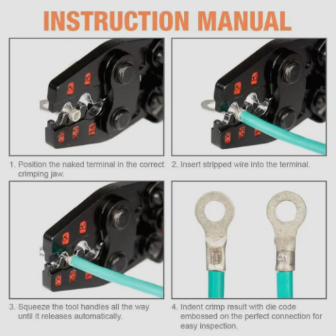 Compact Heavy Duty Indent Crimper (0.25-16.8mm²)