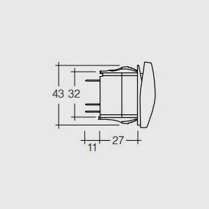 Narva Rocker Switch "Winch In/Out" - 63238BL