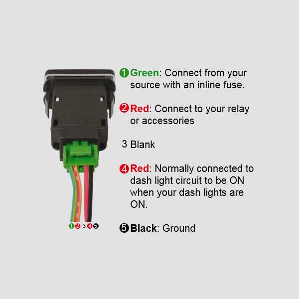 Toyota Style Push Button Switches - 35mm x 16mm