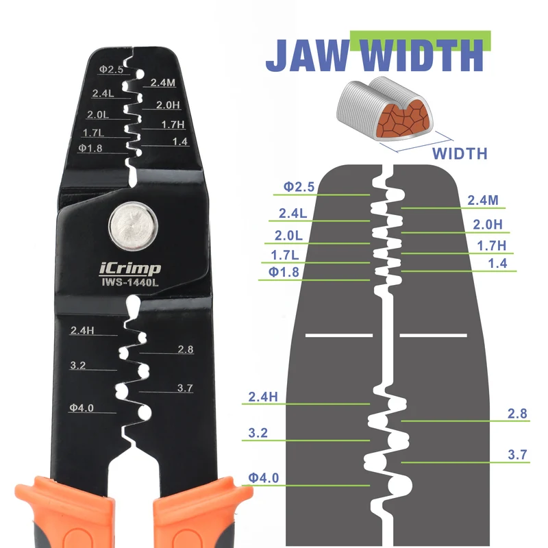 Open Barrel Ratchet Crimper (IWS-1440L)