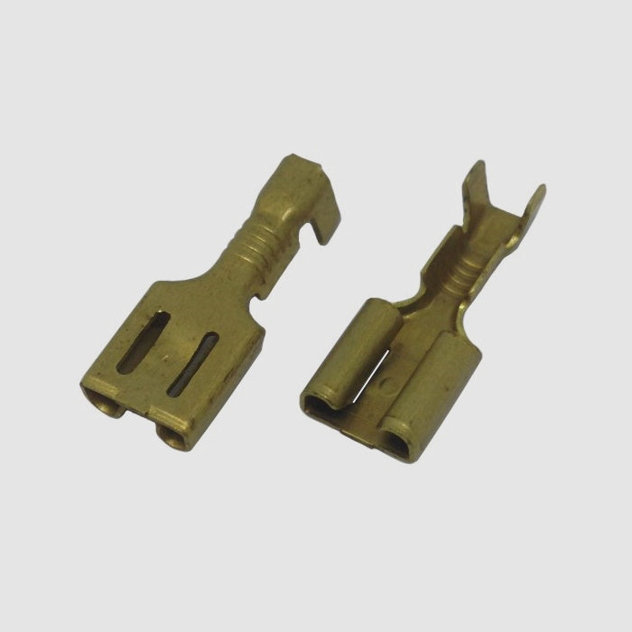 Open Barrel 6.3mm Small Wire Receptacle