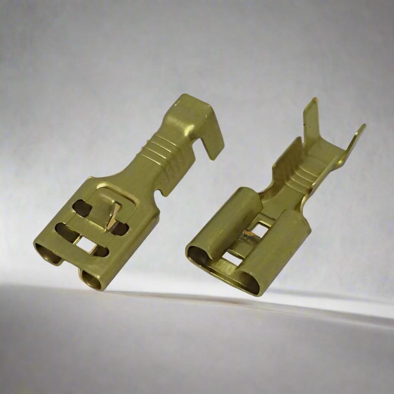 Open Barrel 6.3mm Receptacle - Brass Lock Tang