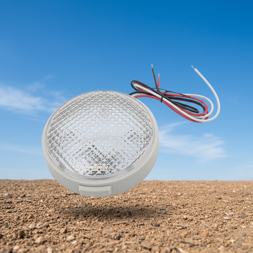 Round Interior Light With Door Switch
