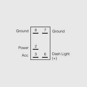 Narva Rocker Switch "Aux Lights" - 63232BL