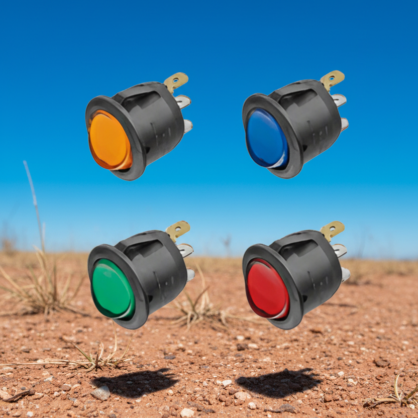 Round Rocker Switches